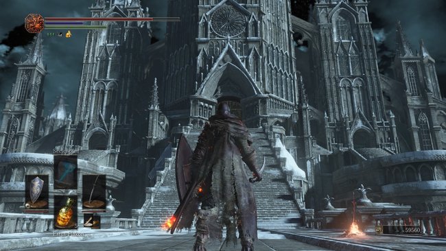 Zurück in Anor Londo. Aldrich erwartet euch in der großen Kathedrale.