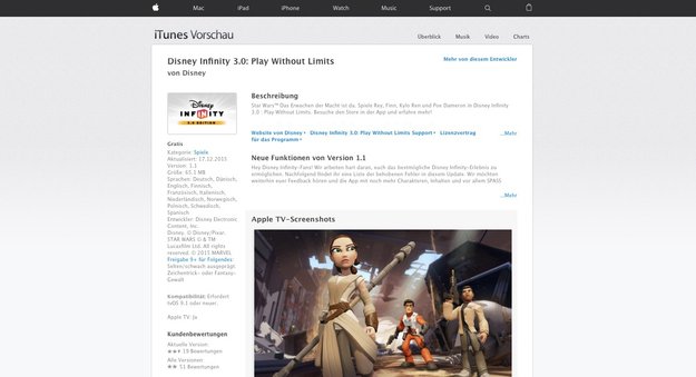 Apple-TV-Apps jetzt endlich mit Browser-Vorschau-Seiten