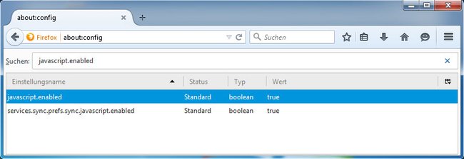 Firefox: Hier könnt ihr schnell Javascript aktivieren.