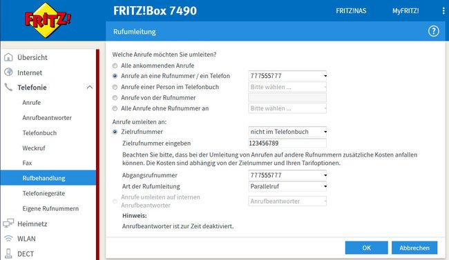 Fritzbox: So klingeln Smartphone und Festnetz-Telefon gleichzeitig bei einem Festnetz-Anruf.