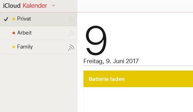 iCloud-Kalender freigeben, synchronisieren, exportieren, teilen