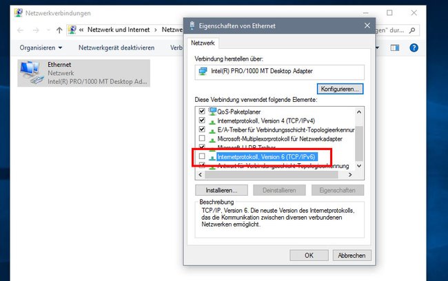 Hier könnt ihr IPv6 deaktivieren.