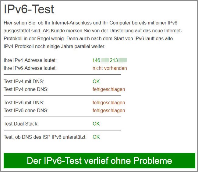 Klickt auf das Bild, um den IPv6-Test zu starten. (Bildquelle: GIGA)