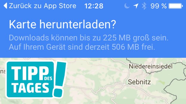 Tipp für iPhone: Offlinekarten herunterladen und verwalten