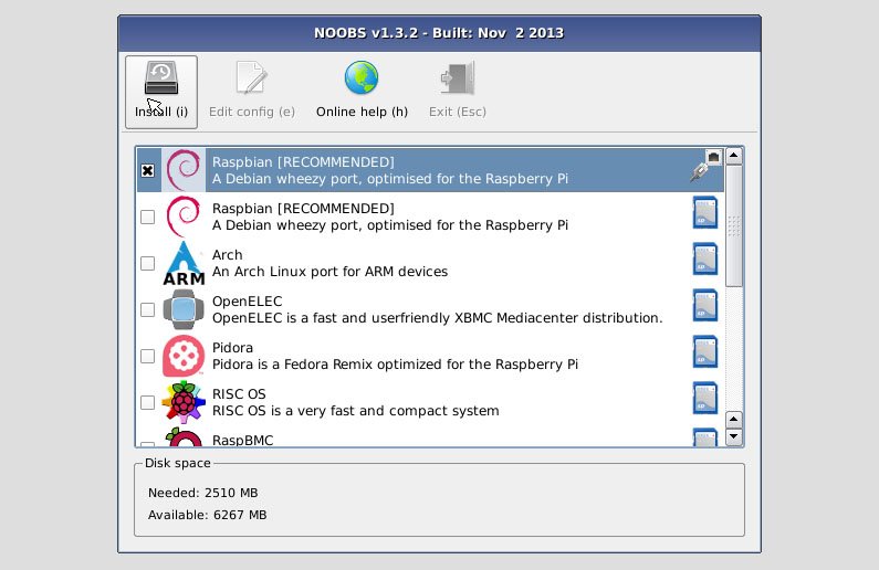 Mit dem Installationsassistenten Noobs installiert ihr Betriebssysteme auf dem Raspberry Pi.