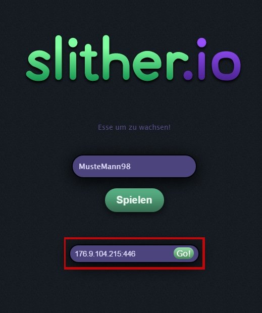 Slither.io: Mit Freunden auf einem Server spielen - so geht's