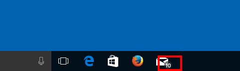 Windows 10: Die Badges zeigen die Anzahl neuer Benachrichtigungen an.