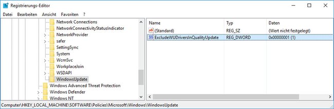 Windows 10: Per Regedit könnt ihr die automatischen Treiber-Updates auch deaktivieren.