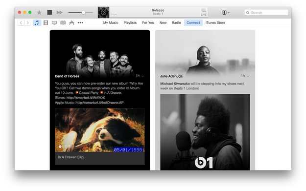 Degradiert: Apple Music soll „Connect”-Reiter verlieren