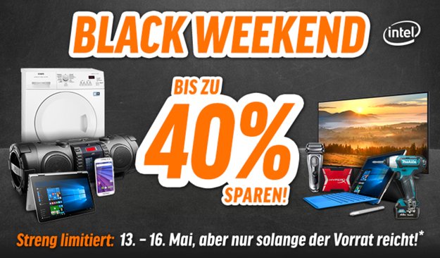 Black Weekend bei Notebooksbilliger.de: Bis zu 40 Prozent Rabatt auf Smartphones, Tablets, Notebooks, Monitore und mehr