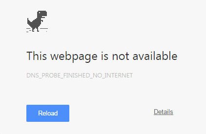 internet not working in chrome