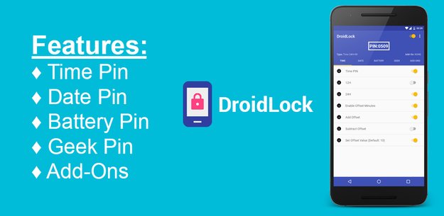 DroidLock: Dynamisches Passwort nach Uhrzeit, Datum oder Akku