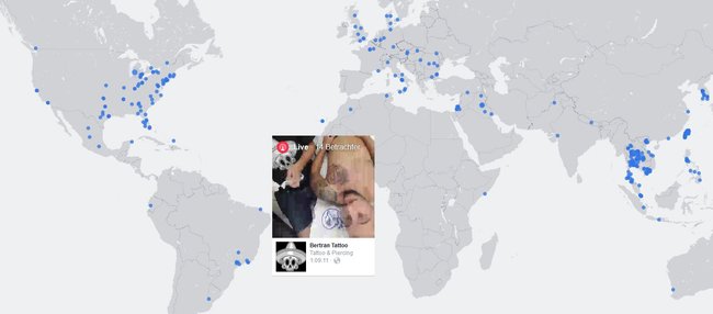 Facebook Live Map Screenshot