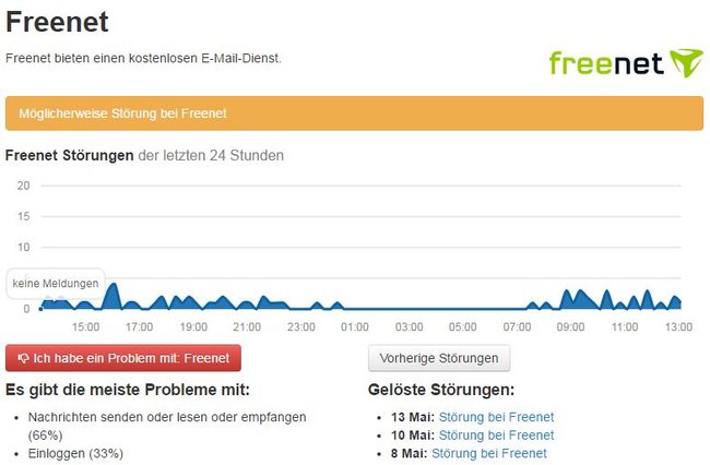 Freenet-Störung