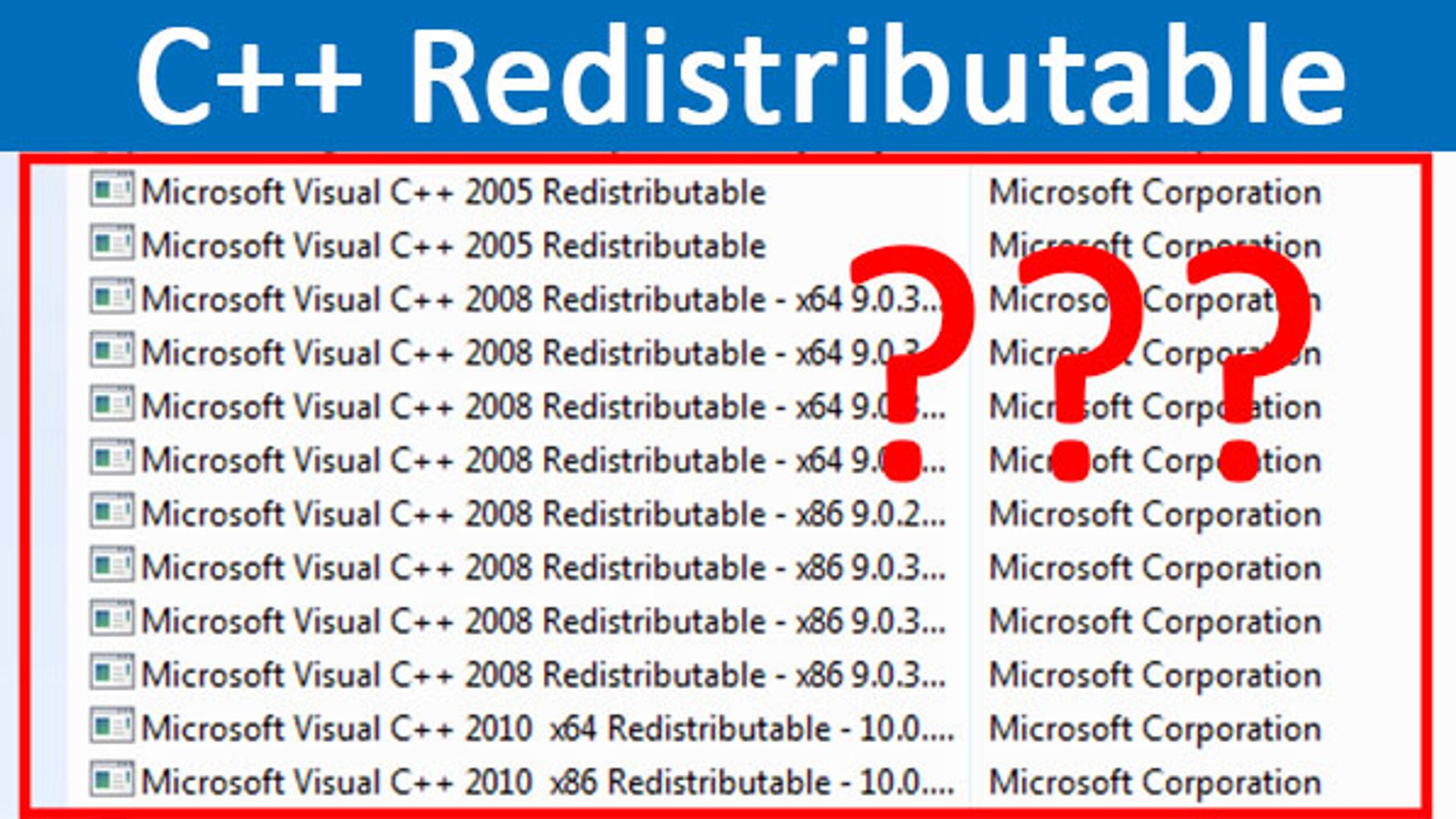 Warum Ist So Oft Microsoft Visual C Redistributable Installiert