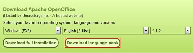 OpenOffice Sprache ändern Language-Pack
