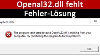 Openal32.dll fehlt – Fehler-Lösung und Download