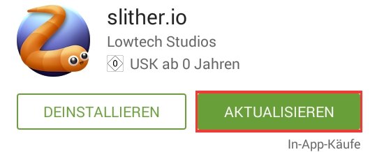 Slither.io Android App Skins Aktualisieren