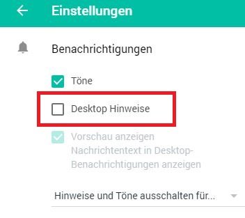 Whatsapp Desktop-Benachrichtigung ausschalten