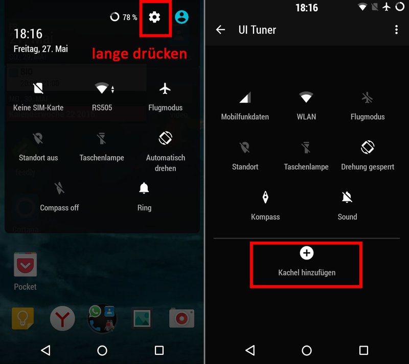 Android 6.0: Hier passt ihr die Schnelleinstellungen an.