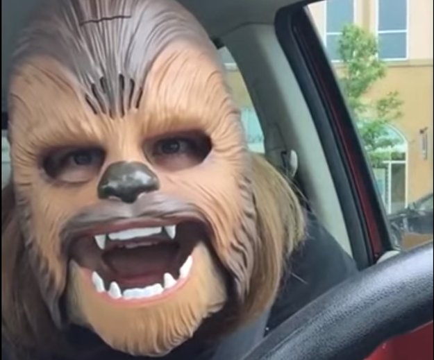 Chewbacca Maske: Video bei Facebook und Maske selber machen