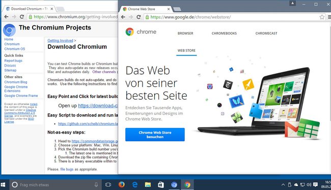 Optisch unterschieden sich Chrome und Chromium kaum.