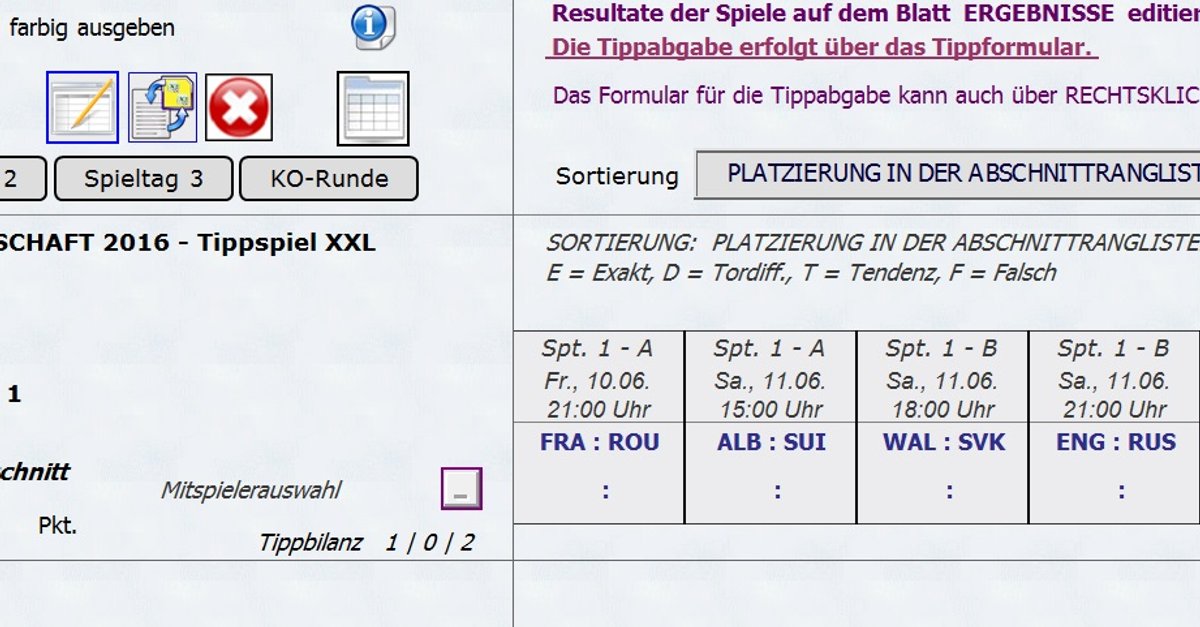 Em Tippspiel Excel Vorlage Em Tippspiel Excel Vorlage