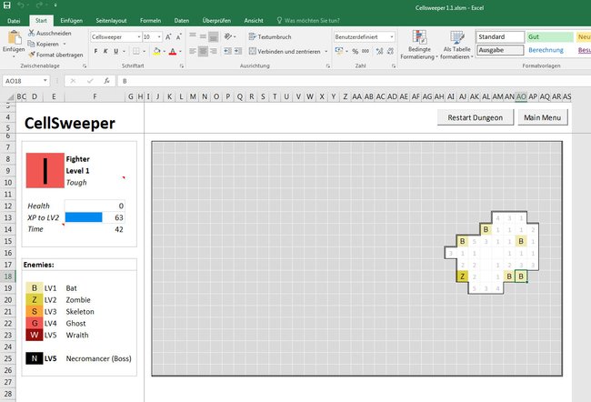 CellSweeper erinnert an Minesweeper, ist aber mehr ein Dungeon-RPG.