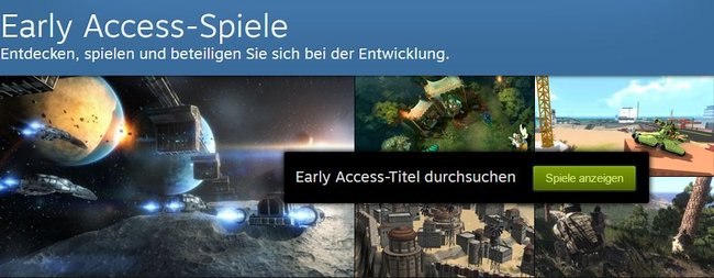 Bei Steam gibt es viele Early-Access-Spiele in einer eigenen Kategorie.