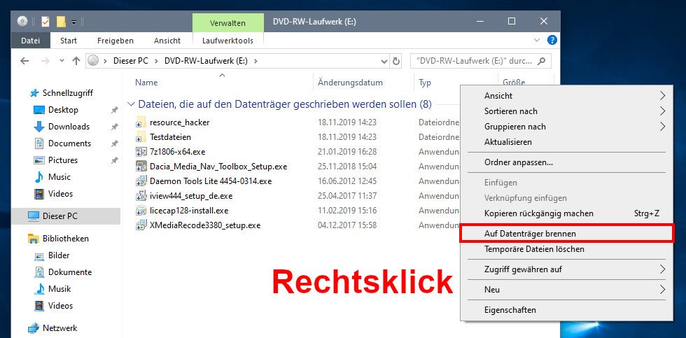 Windows 10 Cd Dvd Brennen So Geht S