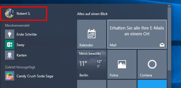 Wenn ihr euch mit dem Microsoft-Konto anmeldet, werden eure gespeicherten Windows-10-Einstellungen geladen.