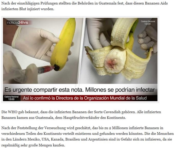 AIDS Bananen