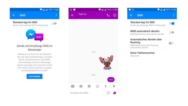 Facebook baut SMS-Funktion in Messenger ein