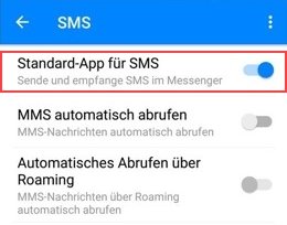 Facebook SMS deaktivieren Standard-App