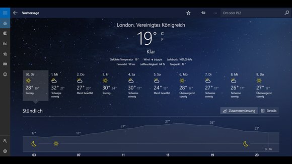 MSN-Wetter-Windows 10