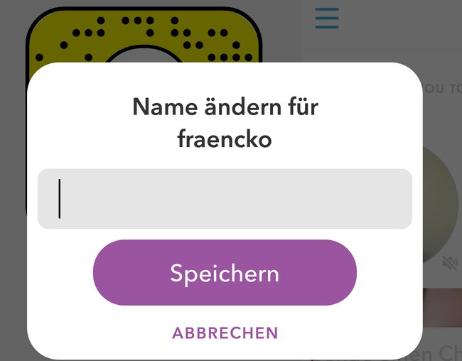 Snapchat-Namen-ändern