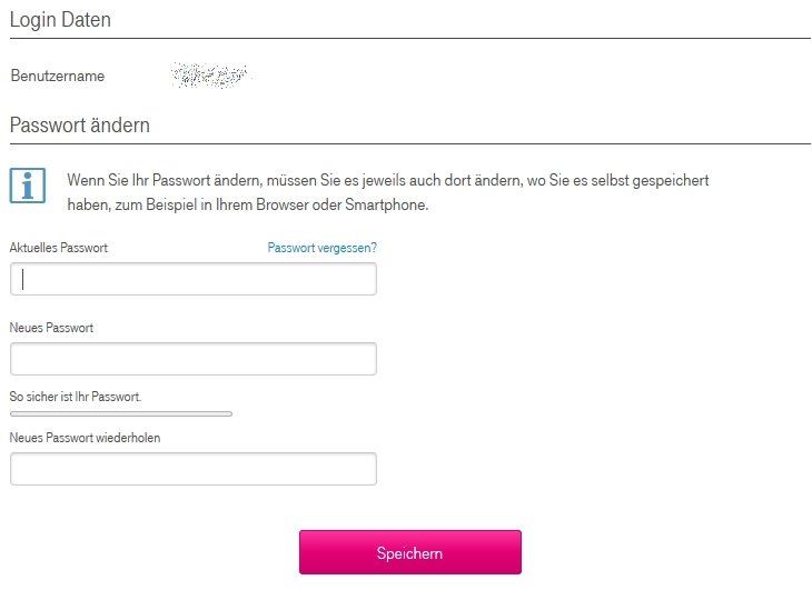 telekom login vergessen