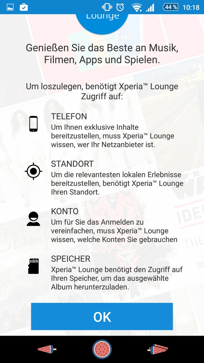 Xperia-Lounge-Zugriffe