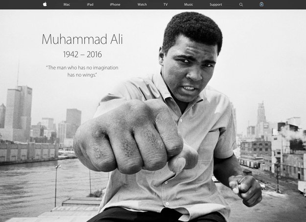 Apple ehrt Muhammad Ali mit eigener Startseite