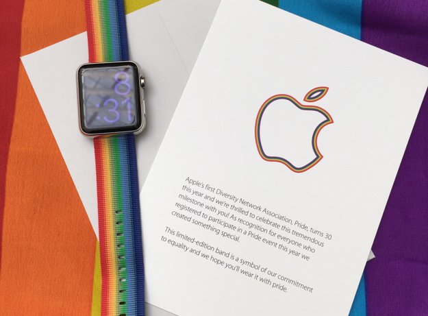 Apple nimmt mit Apple-Watch-Regenbogen-Armbändern an LGBT-Parade teil