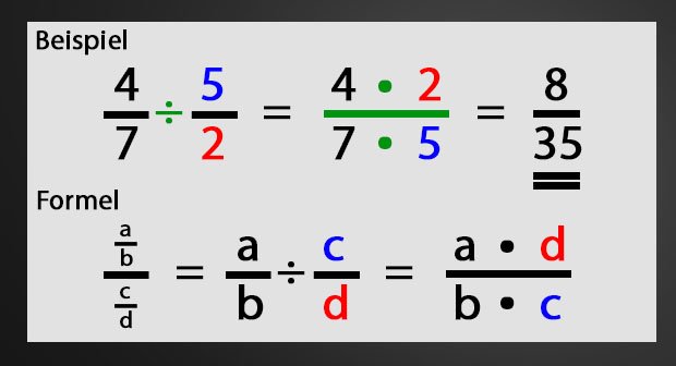 So dividiert ihr Brüche.