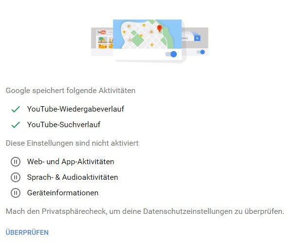 Google „Meine Aktivitäten“ Daten einsehen und löschen