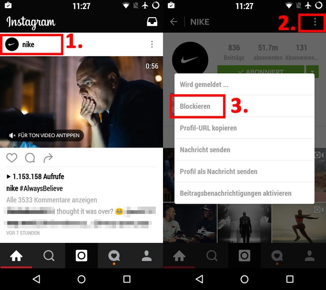 Instagram: So blockiert ihr Personen und Profile.