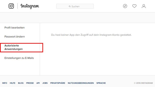 Hier könnt ihr InstaMessage den Zugriff auf Instagram verbieten.