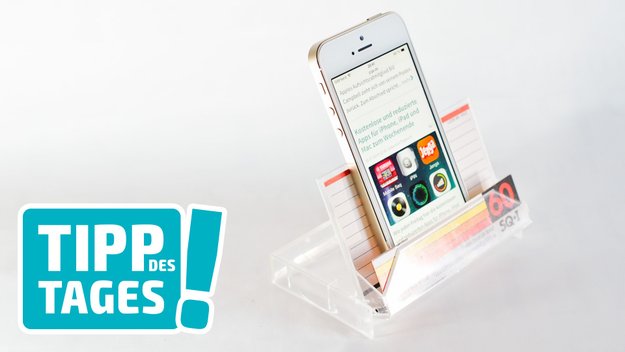 Tipp: Selfmade-iPhone-Ständer (ohne Bastelei)
