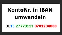 Kontonummer in IBAN umwandeln – so geht's