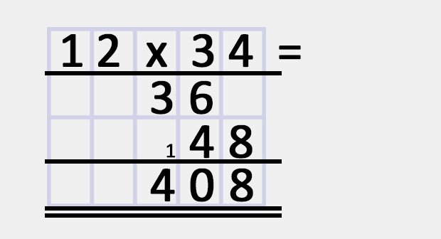 So multipliziert ihr schriftlich.