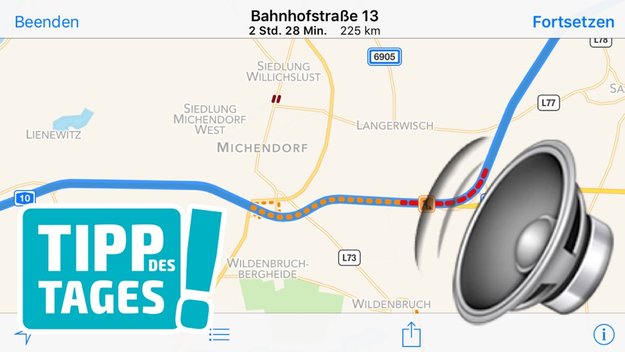 Minitipp: Lautstärke der iPhone-Navigation verändern