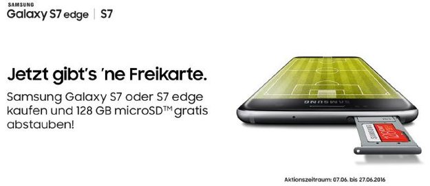Samsung Galaxy S7 (edge) kaufen und microSD-Karte mit 128 GB kostenlos dazu bekommen