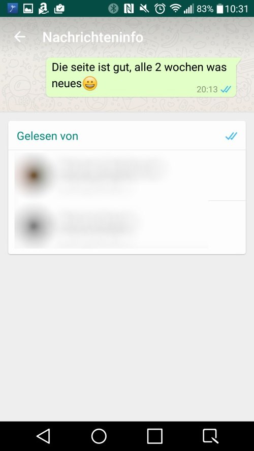 Diese Nachricht haben alle Gruppenmitglieder gelesen. Ihr erkennt das an den beiden blauen Häkchen. Bild: GIGA